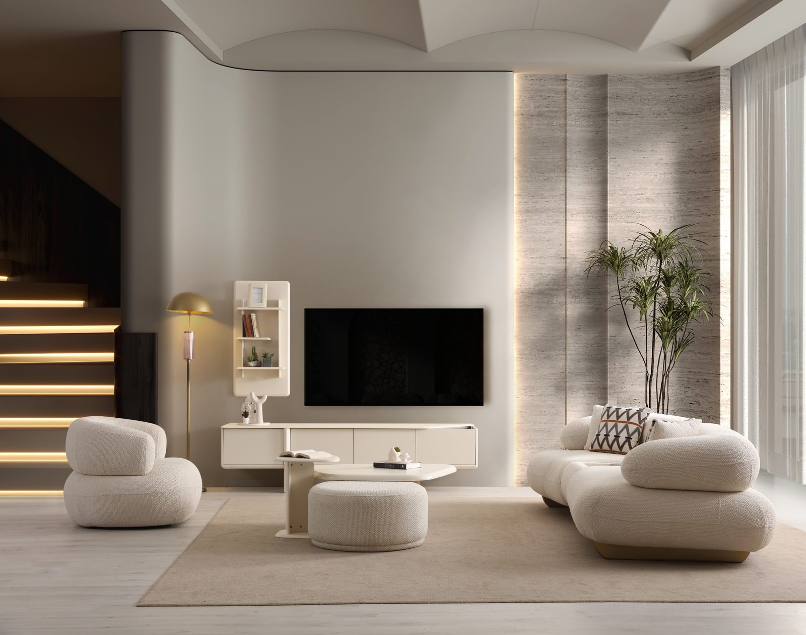 Glamour Krem Yemek Odası — fotoğraf 9